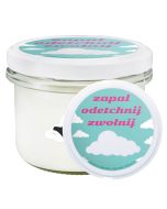Świeca sojowa ZAPAL ODETCHNIJ ZWOLNIJ świeczka na chwilę relaksu