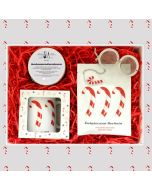 Box prezentowy CANDY BOX – świąteczny zestaw z herbatami kubkiem i zaparzaczem