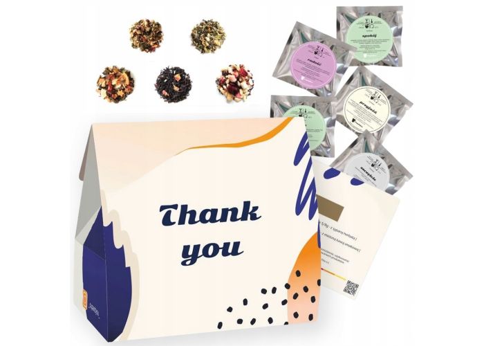 Mini THANK YOU z herbatą – drobny zestaw herbat na podziękowanie