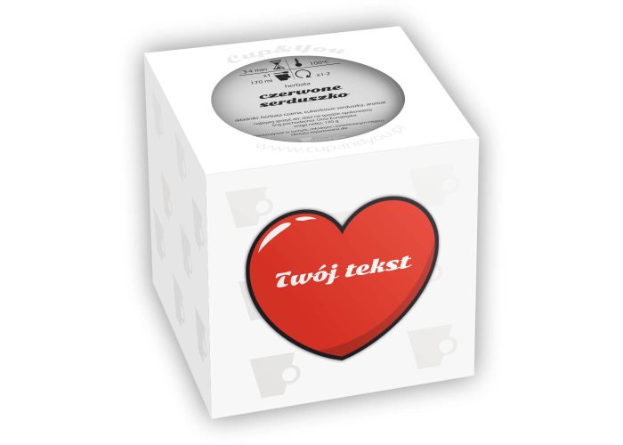 Herbata CZERWONE SERDUSZKO – personalizowana na prezent