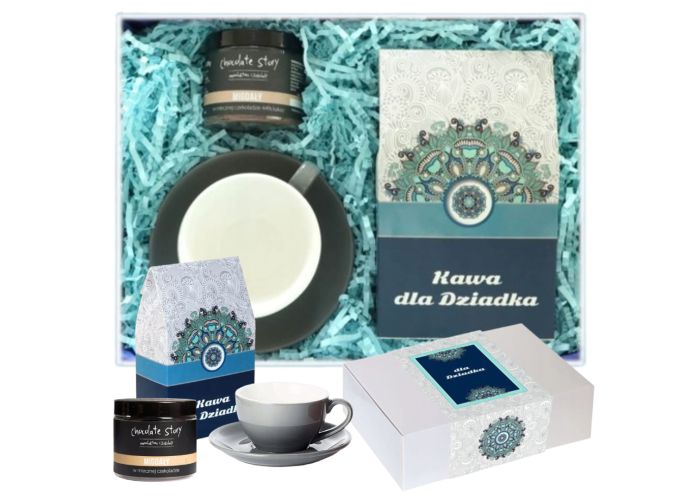 Box z kawą dla dziadka ELEGANCKI BOX – zestaw na prezent