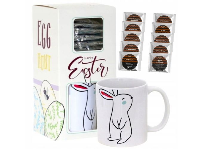 Zestaw kaw z kubkiem HAPPY EASTER BOX – prezent na Wielkanoc