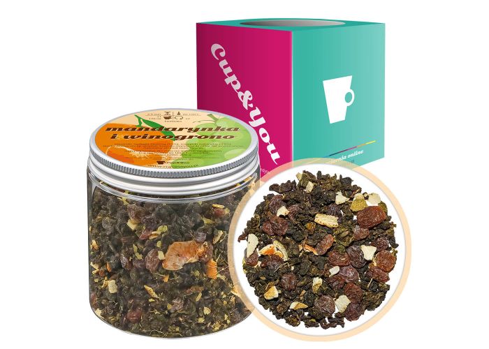 Mandarynka i winogrono - herbata oolong liściasta sypana