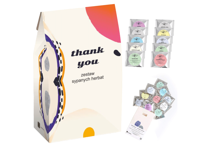 Zestaw sypanych herbat THANK YOU – box na podziękowanie