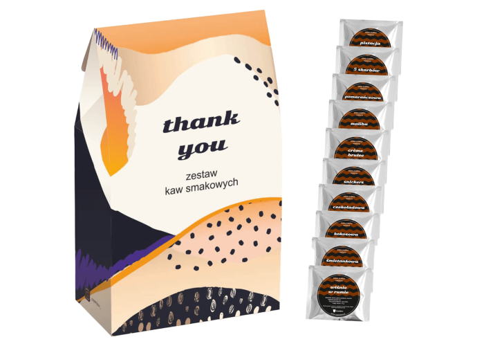 Zestaw kaw smakowych THANK YOU – box na podziękowanie