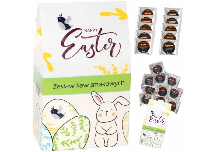 Kawowa torebka HAPPY EASTER – zestaw kaw prezent na Wielkanoc
